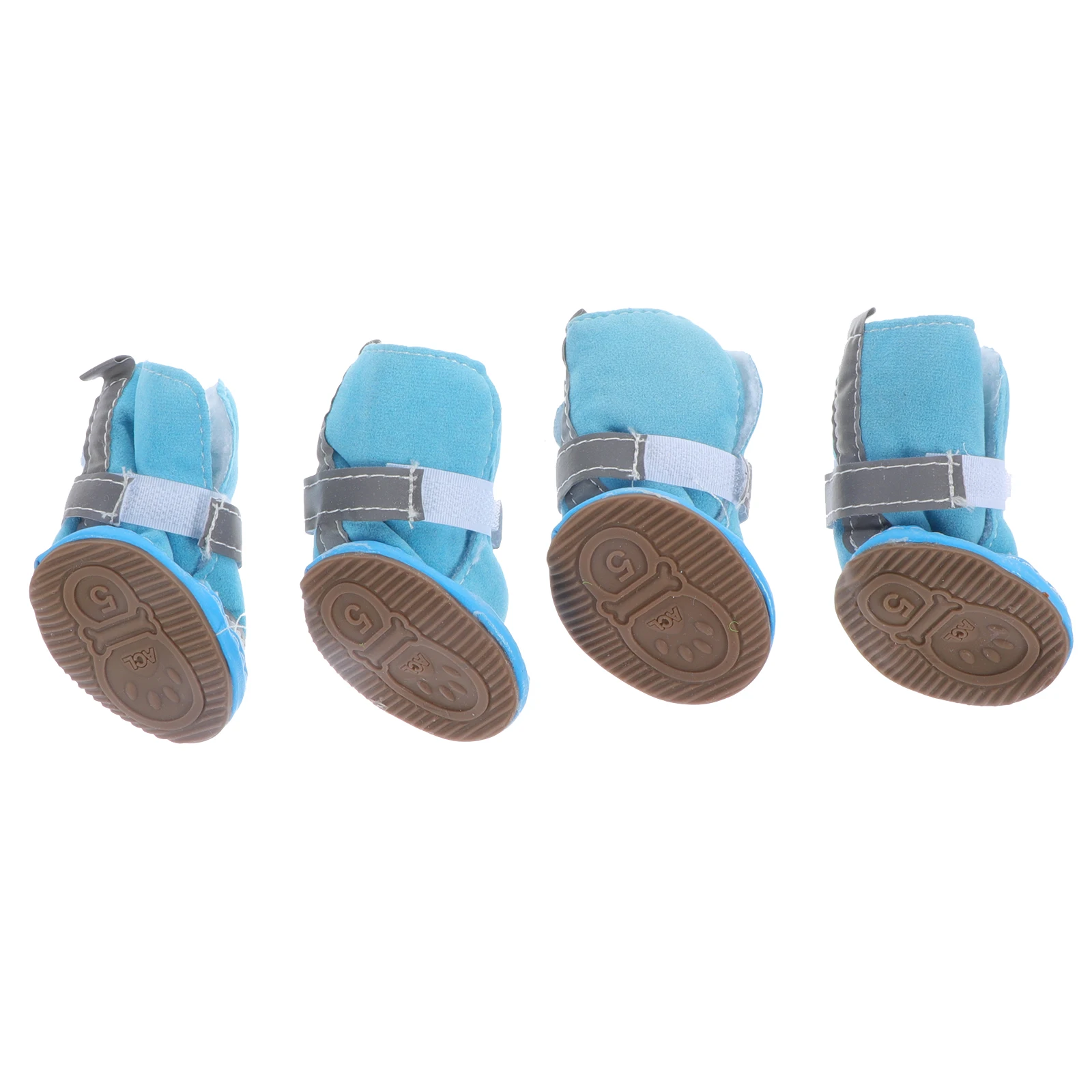 

4Pcs Anti-Skid Pet Shoes Winter Dog Paw Protectors Reflective Adjustable Boots Outdoor Snow Boots for Small Dogs
