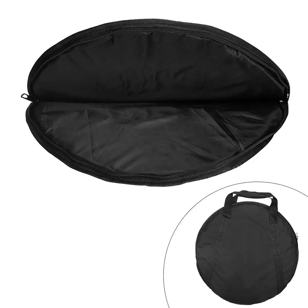 Black Durable Cymbal Gig Bag Protective And Easy To Carry Large Capacity Securely Stores Drums