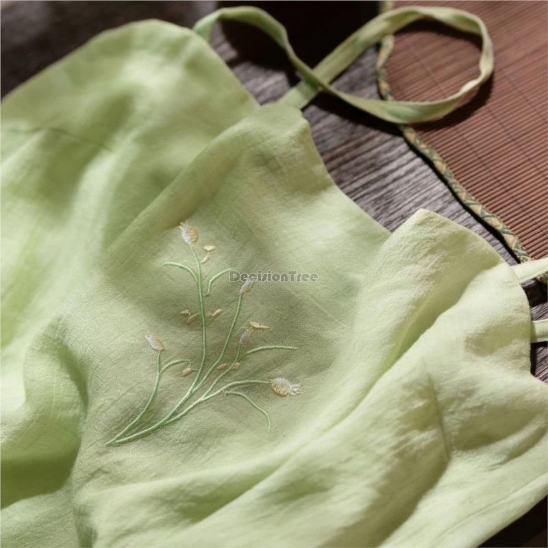 2026 new female spring/summer embroidered hanfu camisole top women's inner improved chinese style song ancient camisole tops