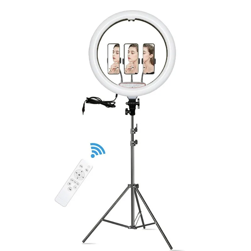 

22-дюймовый светодиодный кольцевой светильник, 18-дюймовый кольцевой светильник для видеосъемки, мобильного телефона, живое освещение
