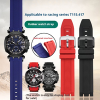 For Tissot T-sport Racing T115.417 Moto GP Rubber Watch Strap T115417 Men Sport Series Silicone watch band T115 Male Bracelet