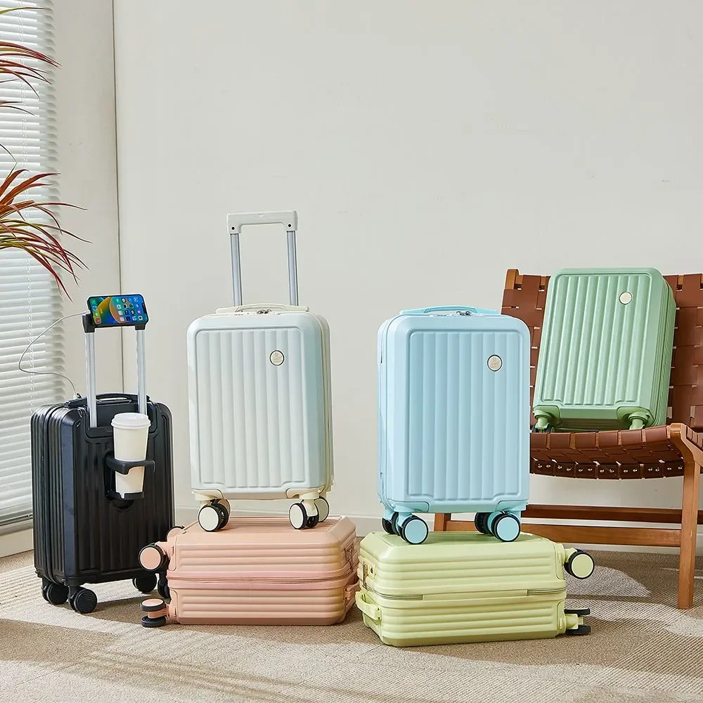 حقيبة سفر مع حامل أكواب وحامل هاتف، أمتعة محمولة ومريحة، أحدث طراز لحقيبة السفر لسهولة السفر #6