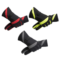 1 Pair Snow Ski Gloves Winter Windproof Thermal Touch Screen Outdoor Sports Motorcycle Breathable Mittens Red Black