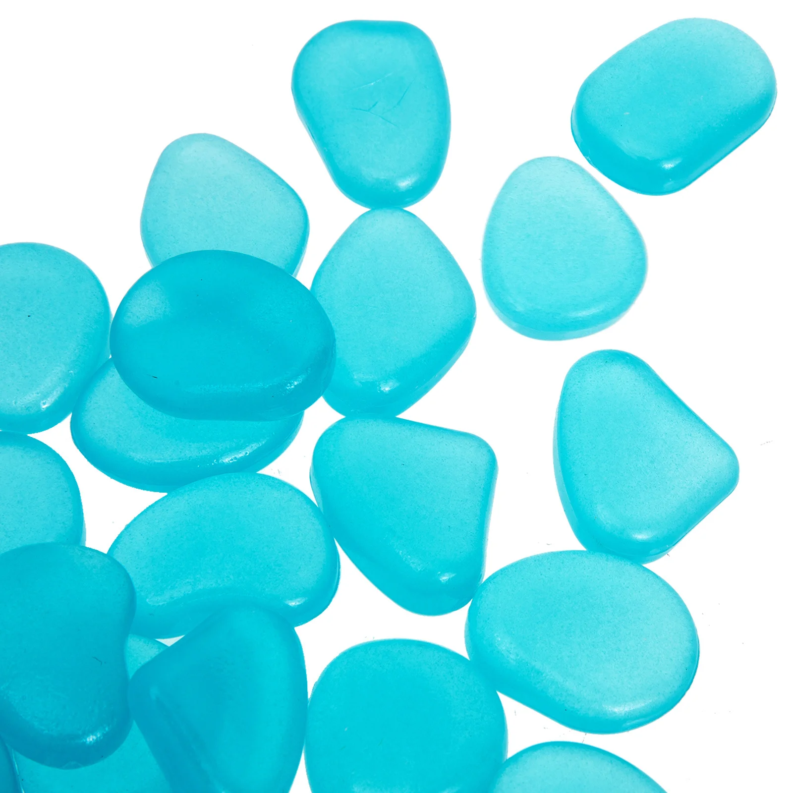 

100Pcs Glowing Pebbles Natural Resin Glow in Dark Rocks for Garden Pathway Fish Tank Decor Aquarium Landscape Stone Adornment