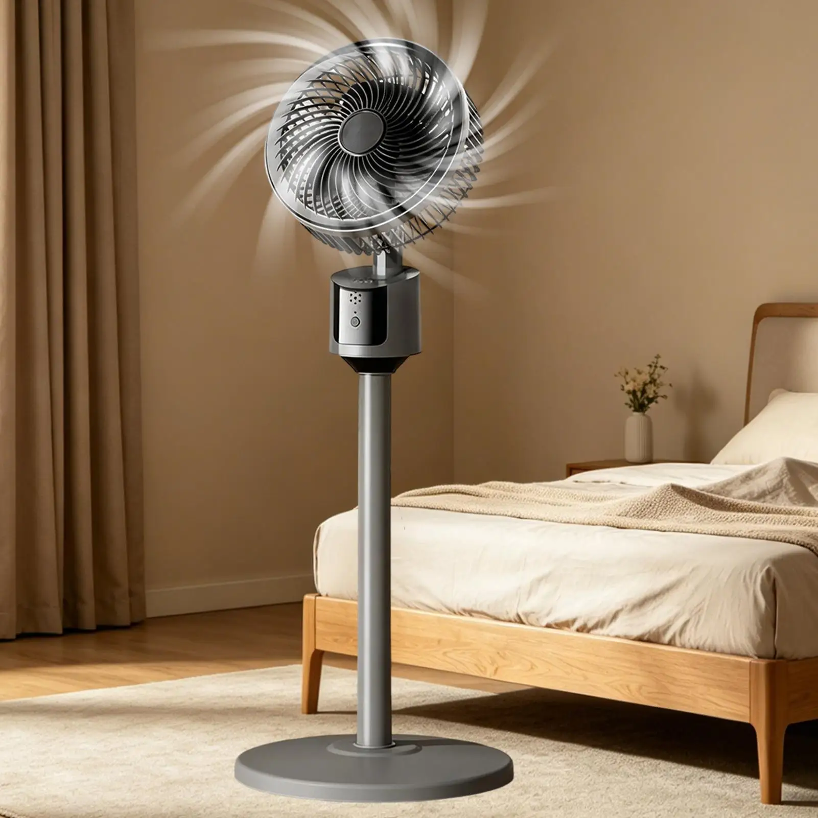 Floor Fans For Home 3-Speed Quiet Large Cooling Room Standing Powerful Fan For Bedroom Study Office College Dorm Apartment