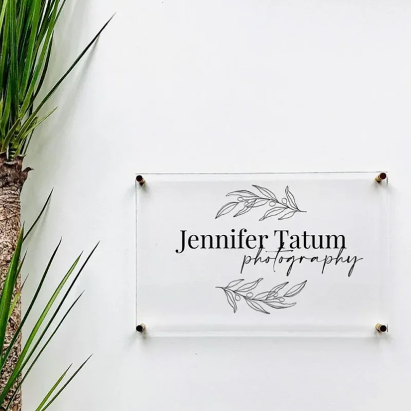 Customized Acrylic Business Logo Sign for Your Company Front Desk or Reception Area