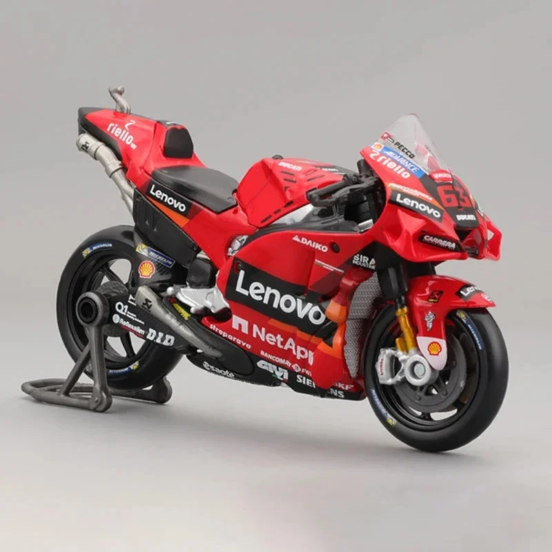 2022 Maisto 1:18 Motorcycle Ducati Lenovo Team #63 Moto Diecast Model Edition Alloy Luxury Vehicle Collection Kids Gift Toys