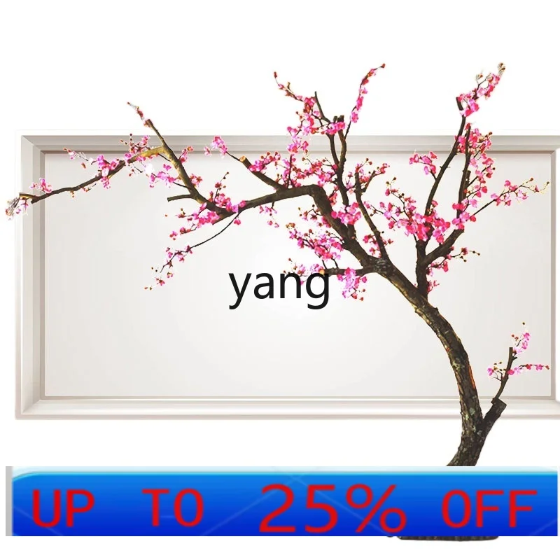 

YJQ simulated plum blossom tree large green plant restaurant window floor-to-ceiling landscaping prop tree
