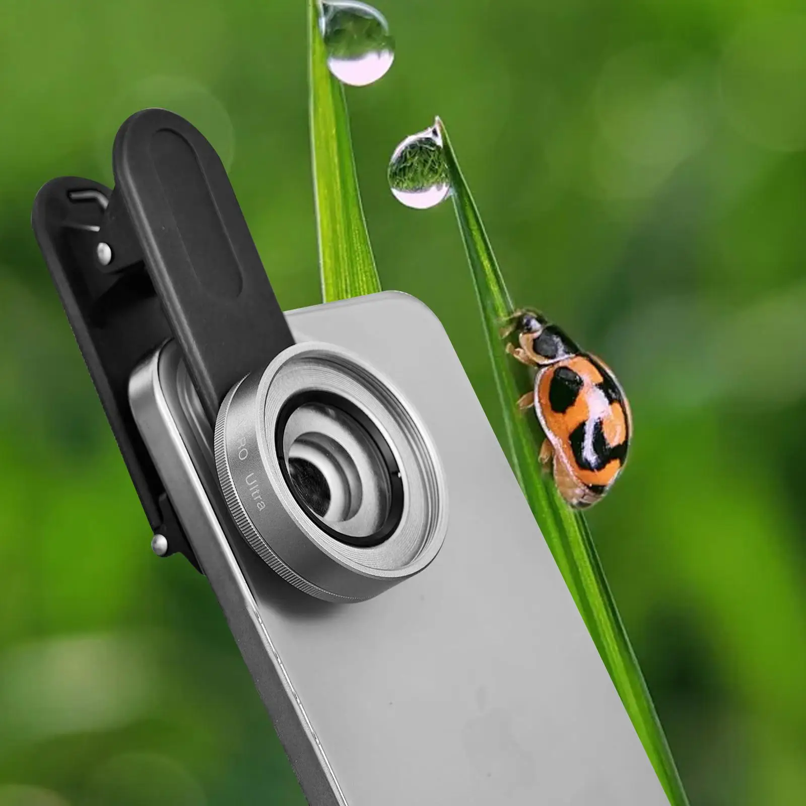 10X Phone Macro Lens Compact Universal Clip Macros Focus Glass Compatible Lens Attachment Compact Universal for Cellphone