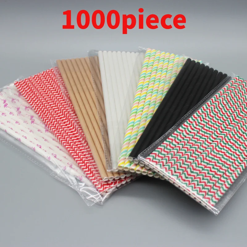 

10 00piece.Custom.Colorful Custom Disposable Biodegradable Paper Straw Paper Drinking Straw