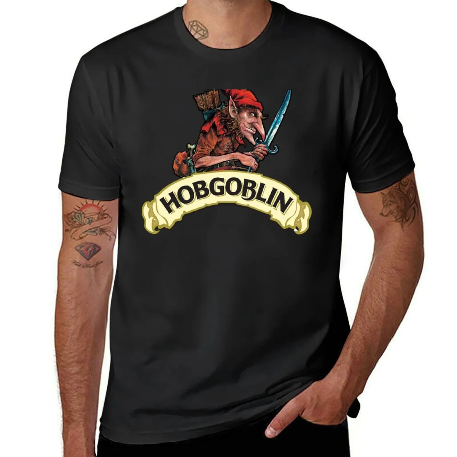 Hobgoblin logo Gold Wychwood brewery T-Shirt plus size tops Aesthetic clothing mens graphic t-shirts funny