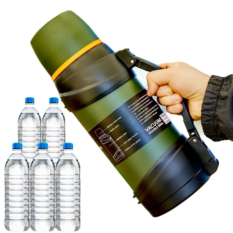 1300ml 1600ml 2000ml 2500ml Large Capacity 304 Stainless Steel Thermos Bottle Travel Sport Thermal Water Bottle Insulation Cup