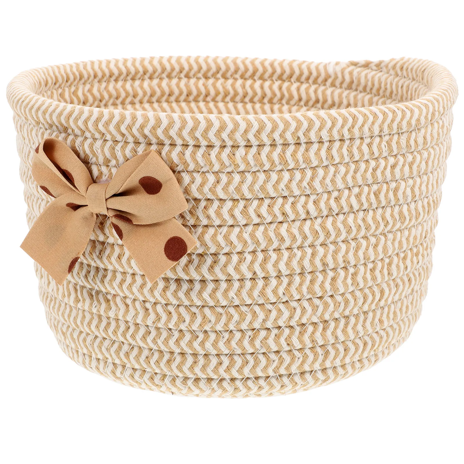 

Cotton Rope Storage Basket Woven Decor Small Round Cute Toy Baskets Boho Shelves Rectangle Nesting Containers ganizers Home