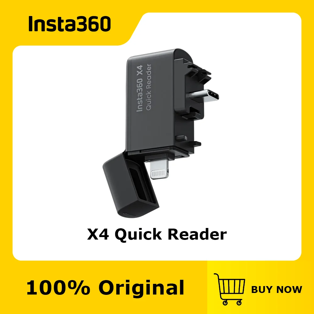 

Official & Original Insta360 X4 Quick Reader,Plug-and-play standalone storage module.Transfer files without needing to use WiFi