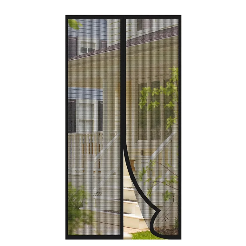 

SOFT-Magnetic Mesh Curtain For Doors 34Inch X 82Inch - Self Sealing, Hands-Free, Upgraded Polyester Fabric