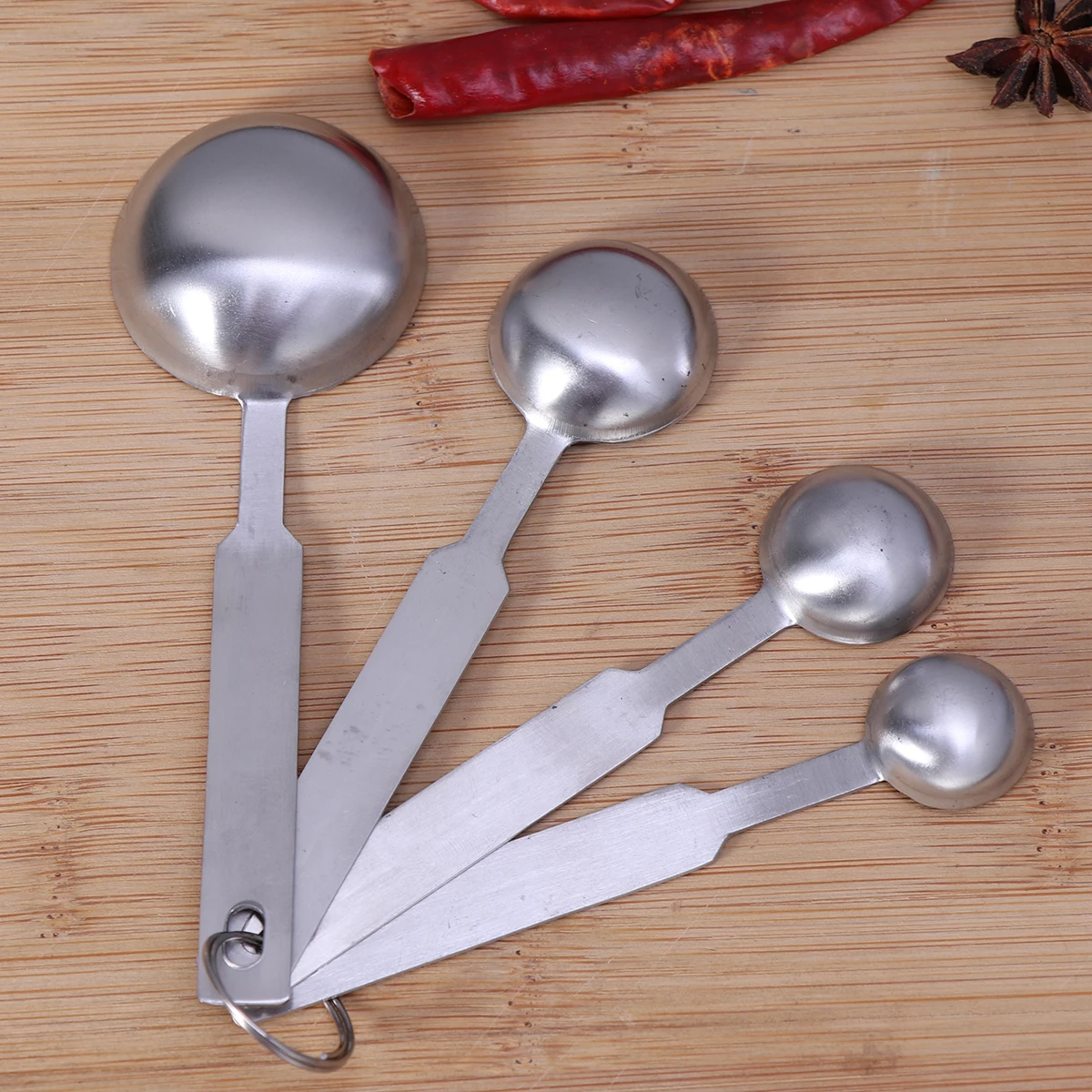 

4pcs Baking Measuring Spoons Set Stainless Steel Kitchen Tools For Cooking Liquid Dry Ingredients 1/4 1/2 Tsp 1 Tsp 1 Tbsp