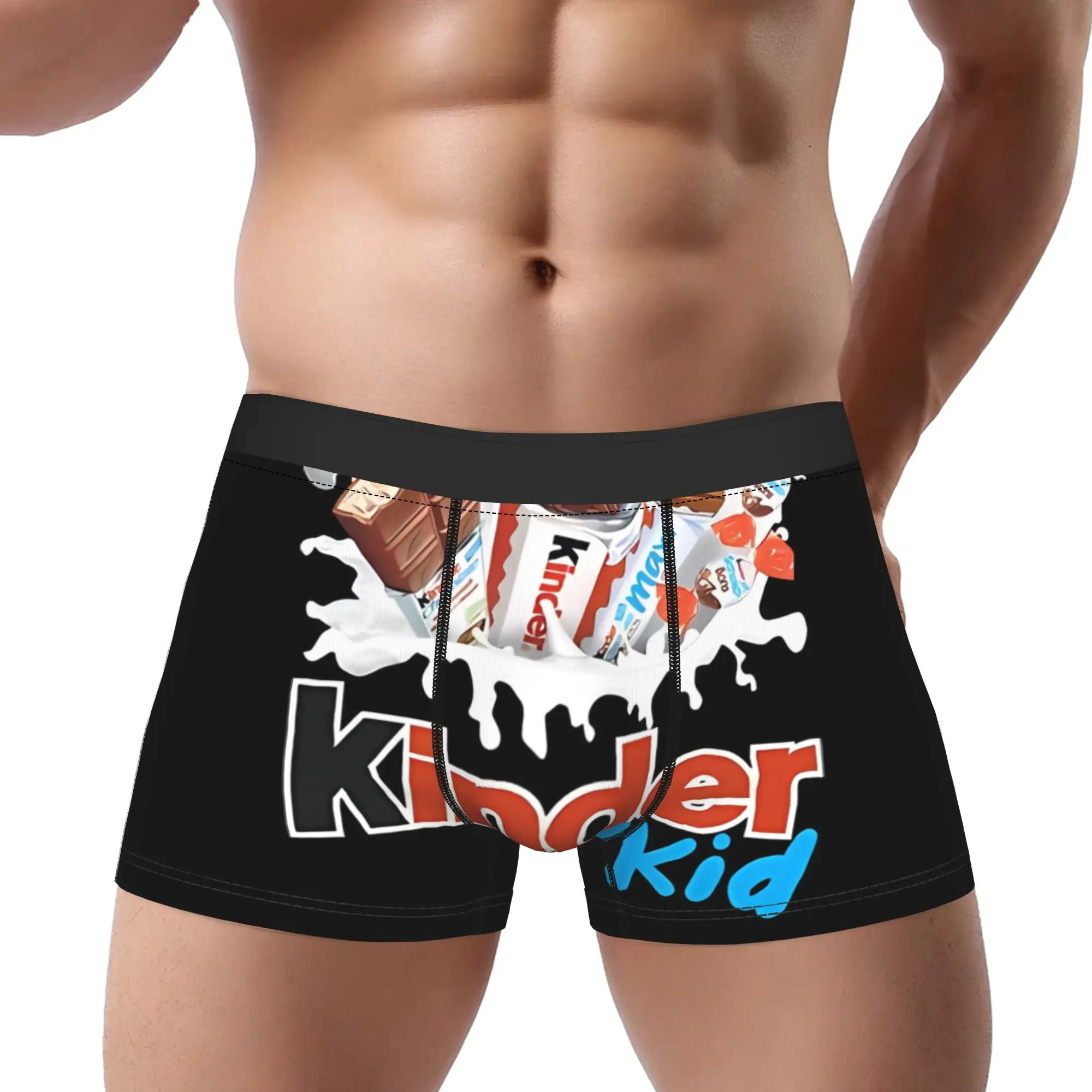 

Черные трусы-боксеры Kinder Surprise, дышащие, вентилируемые, мужское нижнее белье
