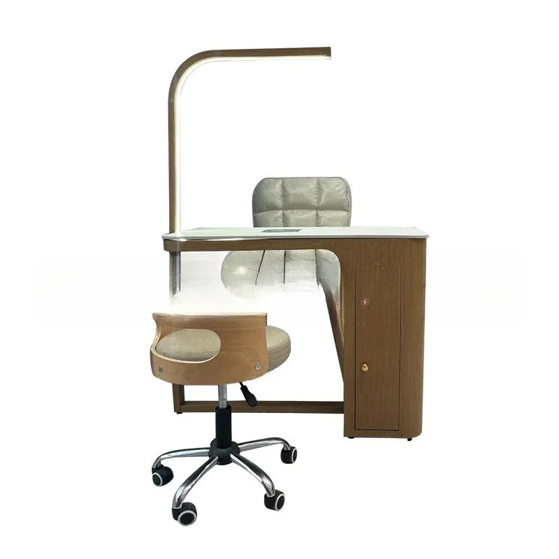 Minimalist Internet Celebrity Japanese Manicure Table Single With Vacuum Cleaner With Lamp Rock Slab Manicure