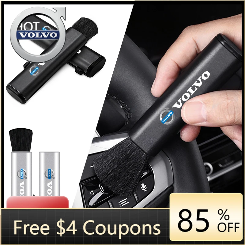 

Новая выдвижная щетка для чистки салона автомобиля Volvo 2026 года, мягкая шерстяная щетка для удаления пыли, аксессуары для Volvo XC90, S60, S80, XC60