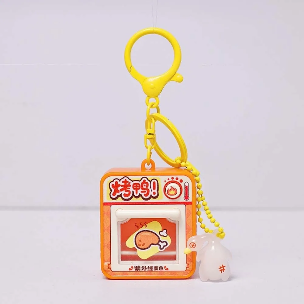 Creative Color Changing Key Chain Miniature Funny UV Key Ring Interactive Portable Simulation Food Key Ring Car Key