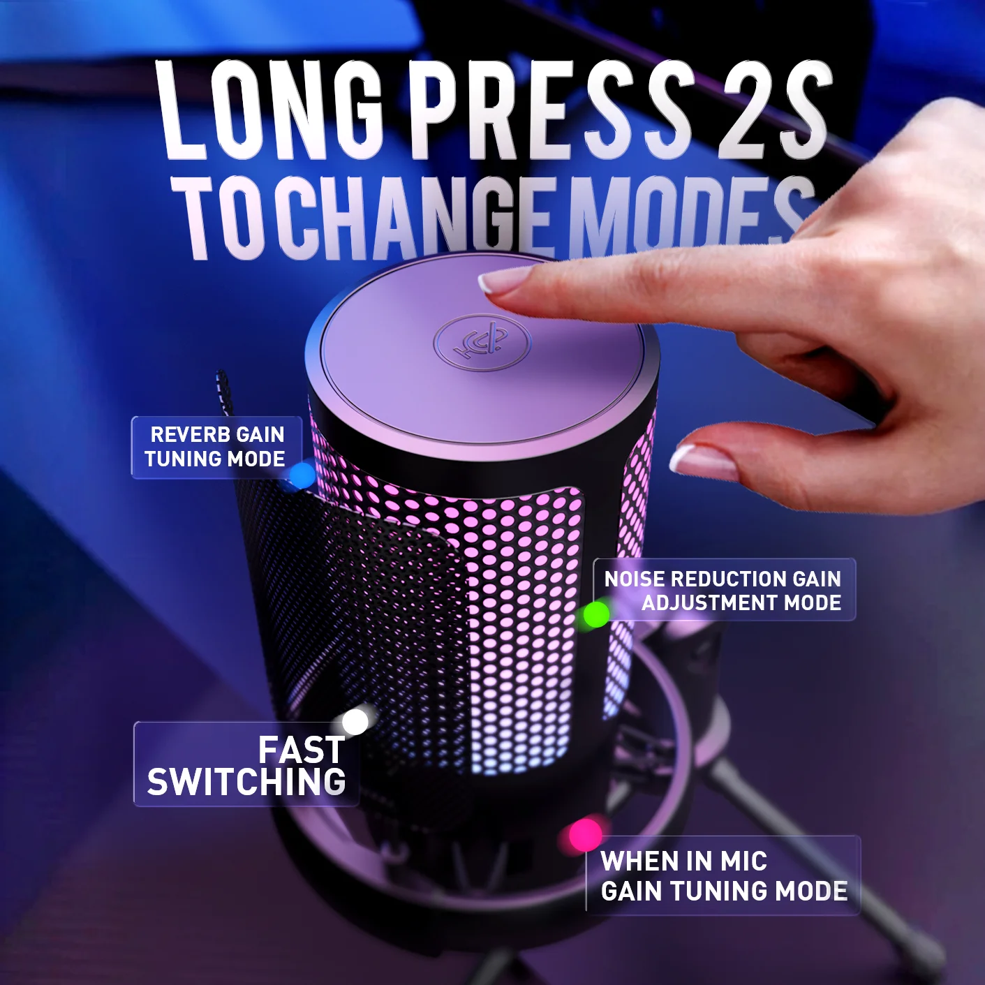 RGB USB Gaming Microphone for - огляд і ціна Pc Gaming Discord