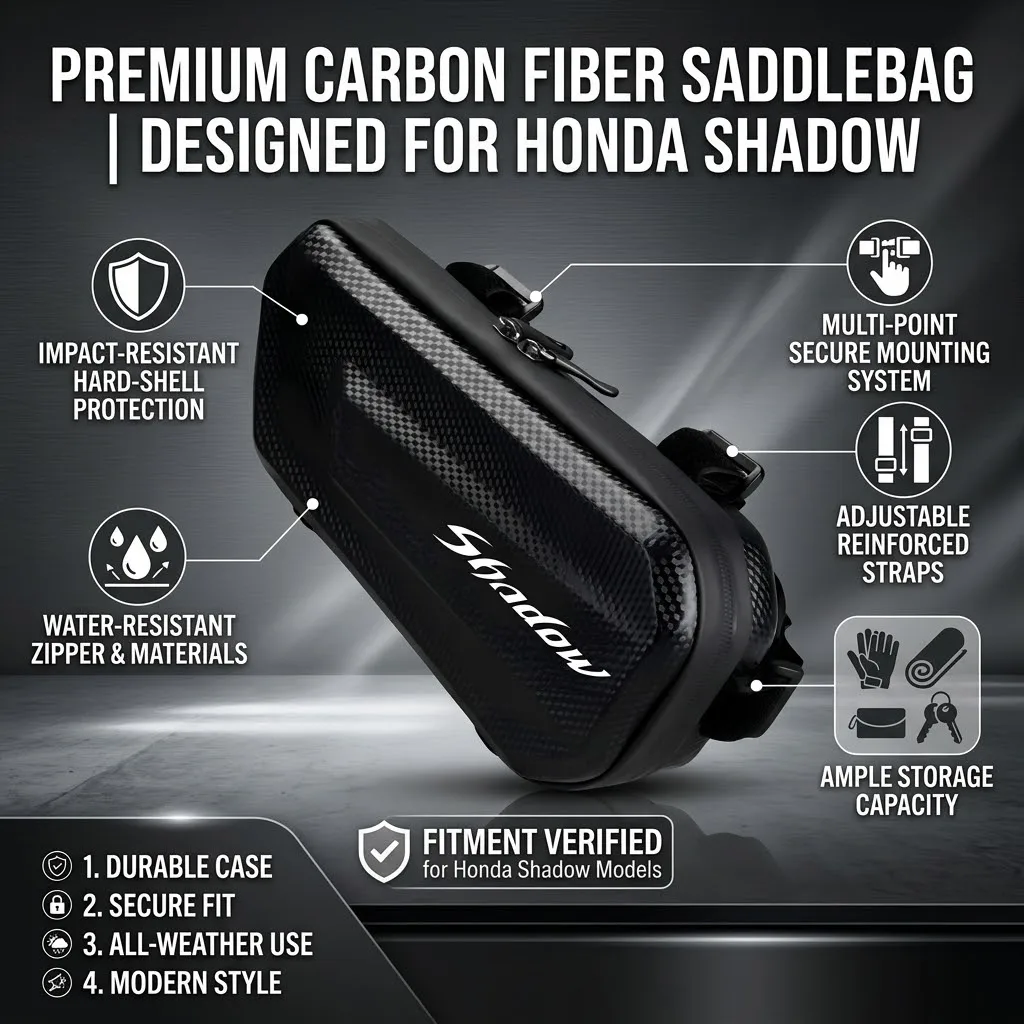 Easy To Clean Large Capacity EVA Motorcycle Saddle Bag Tool Bag With LOGO For Honda Steed Shadow 400 600 VLX400 VLX600 VT400C