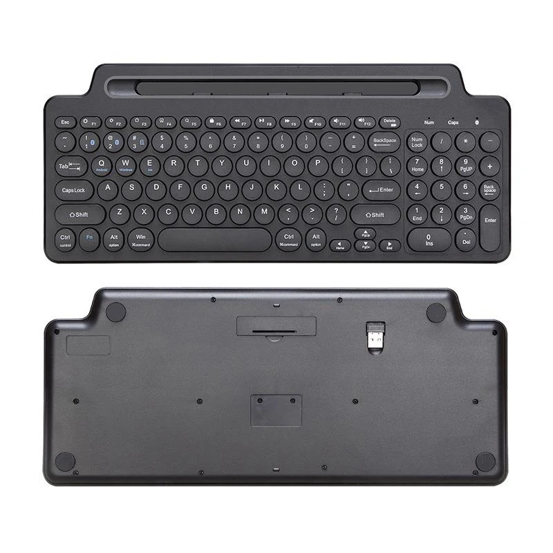 2.4G Wireless Bluetooth-compatible Keyboard with Number Touchpad Mouse Card Slot Numeric Keypad for IOS/Android Desktop Laptop
