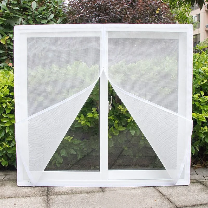 

White ，Multi size window mesh with zipper Self-adhesive zipper ,mosquito nets for windows anti mosquito window door curtain mesh