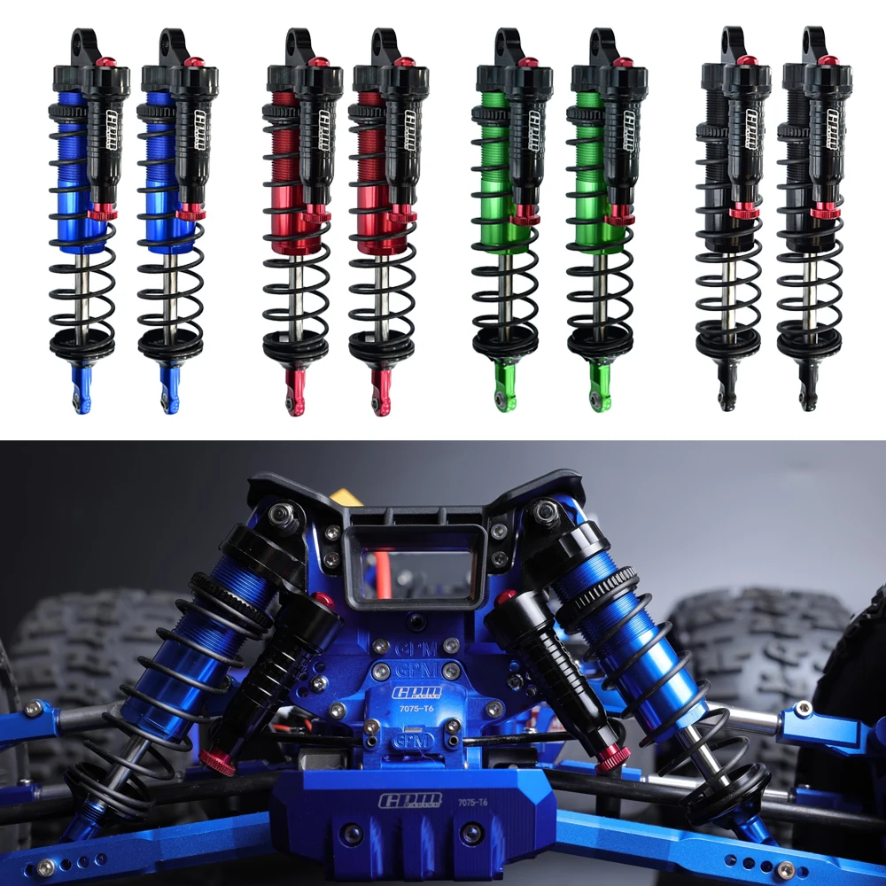 

GPM Metal 128mm True Negative Pressure Front Shock Absorbers 9660 for Traxxas 1/8 Sledge 4WD Monster Truck 95076-4 Upgrade Parts