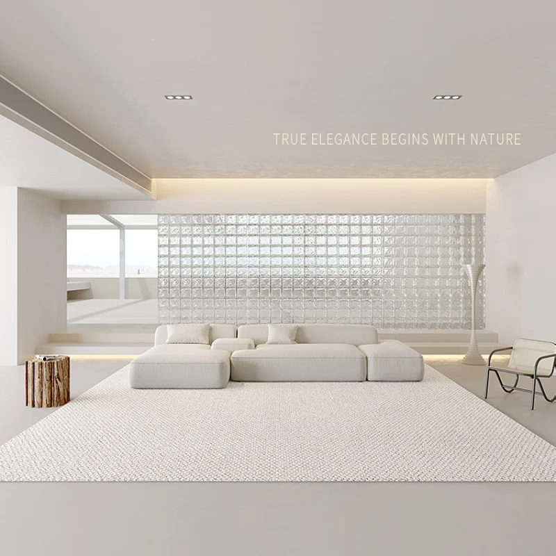 

Customized Size Imported Wool Carpet For Living Room Decoration Home Rug For Bedroom Modern Solid Sofa Coffee Table Floor Mat