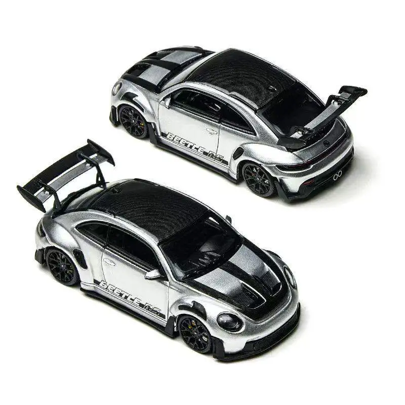 Diecast 1:64 Scale TimeMicro X PSC DESIGN Beetle RS Silver Alloy Car Model