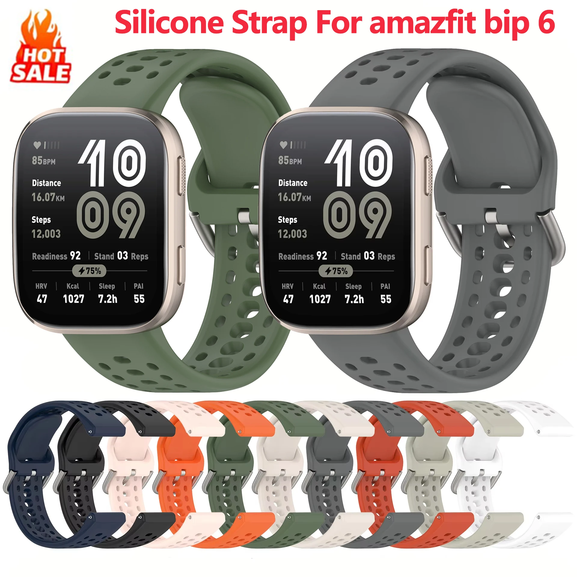 Original Silicone Band for Amazfit Bip 6 Strap Accessories Sport Breathable Soft Bracelet Correa Pulseras for Amazfit Bip6 Bands