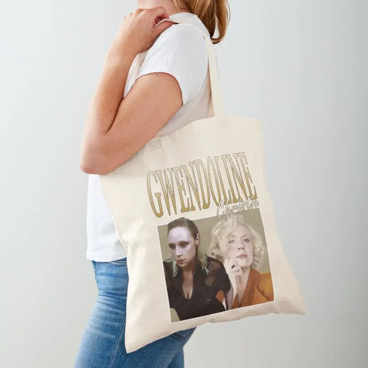 

Gwendoline Christie Retro Vintage Fan Shirt Tote Bag custom fabric bag Canvas Canvas bag canvas tote