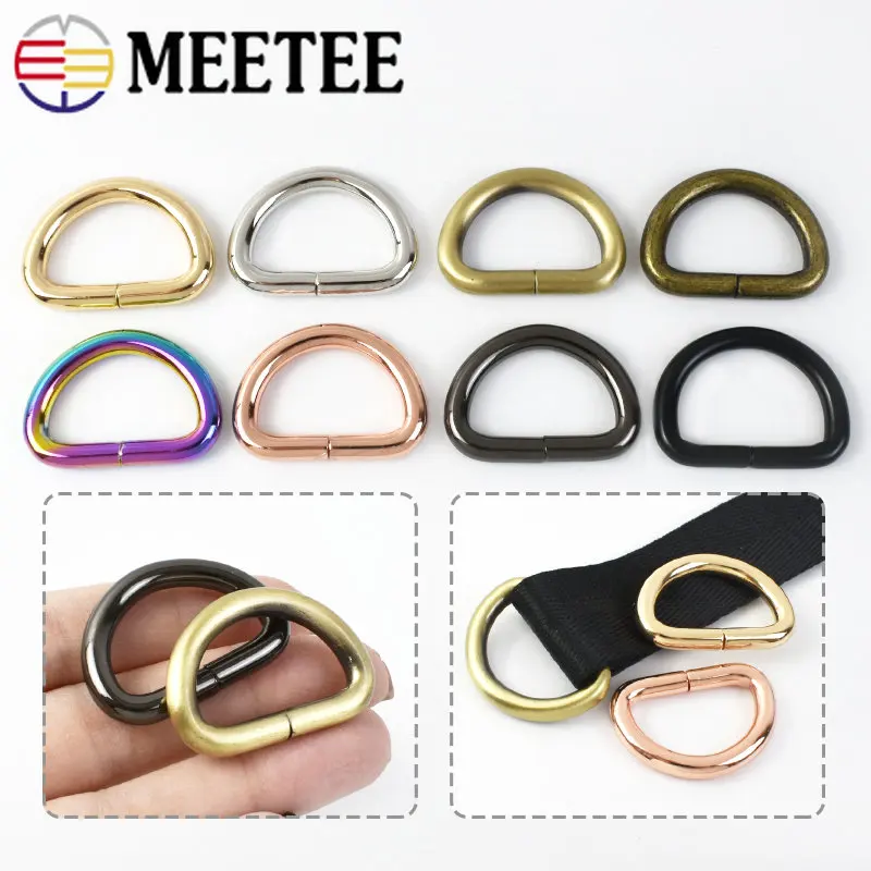 10/20pcs Meetee 20/25mm O D Rings Metal Buckles for Dog Collar Bag Belt Webbing Clasp DIY Leather Craft Hardware Accessories