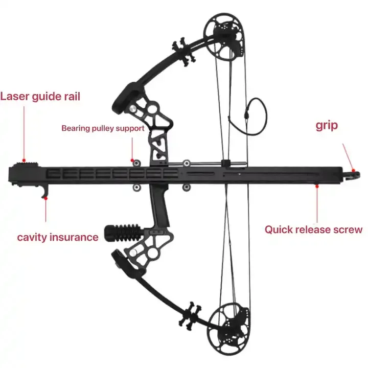 

High Strength Mechanical Pulley Laser Preferred Outdoor Toys Composite Bow and Arrow Fast Range Speed