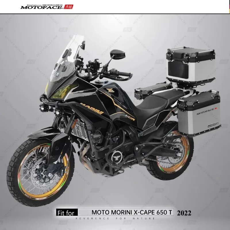 Motoface Series Motorcycle Top Box Rack Side Panniers Bracket Luggage Case Saddlebag with Support 사이드박스 for X-Cape 650