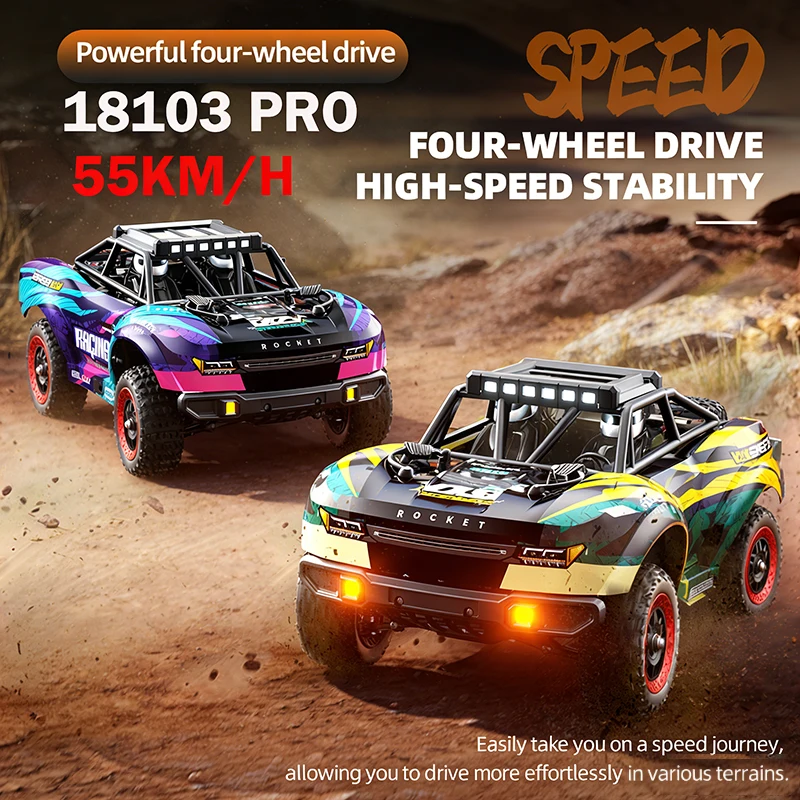 

WLtoys 1/18 RC Cars 18103 2.4G High-Speed ​​4WD 55km/h Brushless Motor Remote Control Racing Car Toy For Kids And Adults Gift