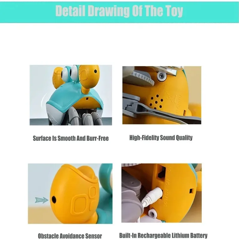 Dansend krabspeelgoed voor huisdieren met muziek en automatisch dansen, interactief plezier voor katten en honden - huisdierenentertainment voor binnen