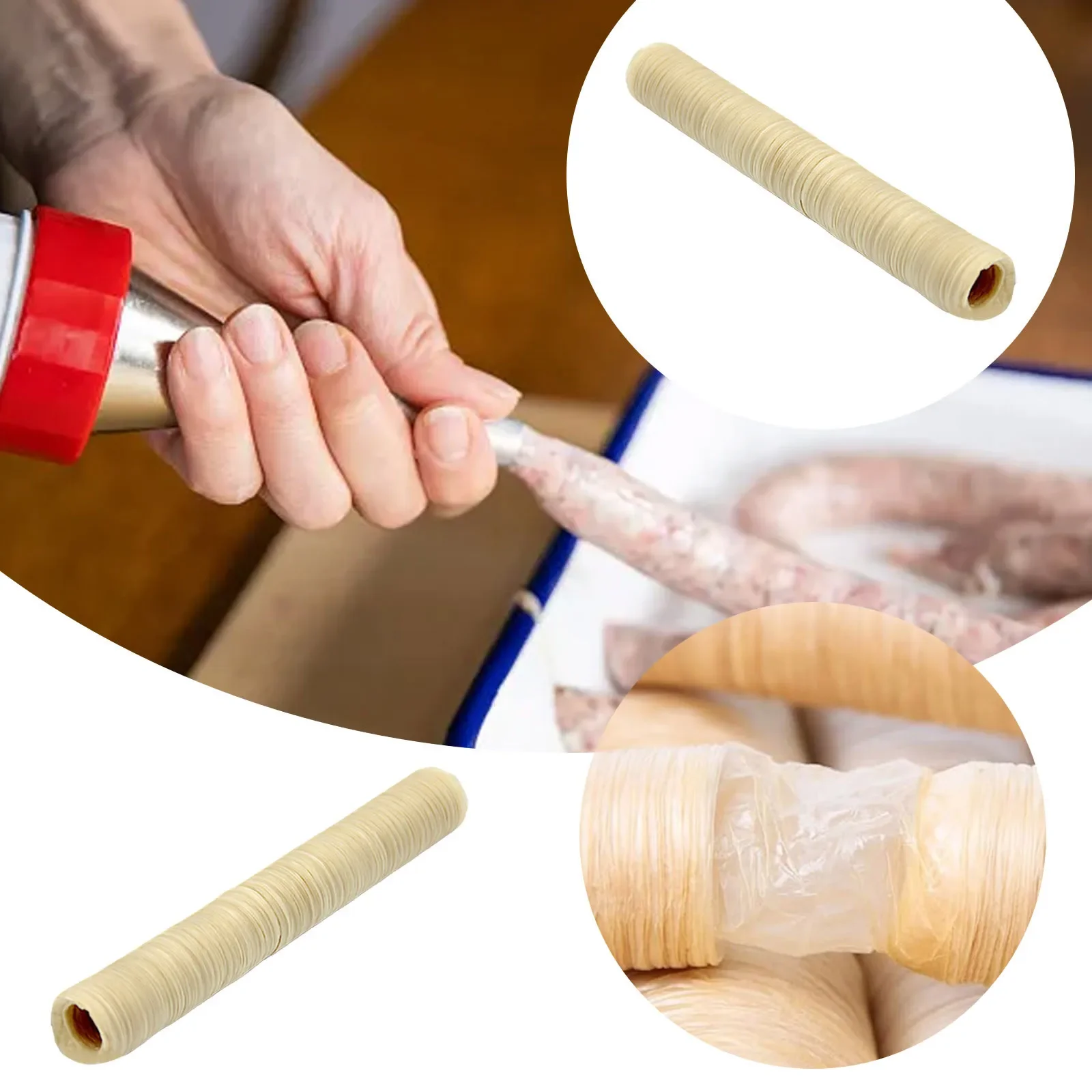 Accesorio de cocina, carcasas de colágeno de silicona, salchicha, jamón, salchicha asada, carcasas de diámetro, organizador de utensilios para hornear, herramienta extraíble