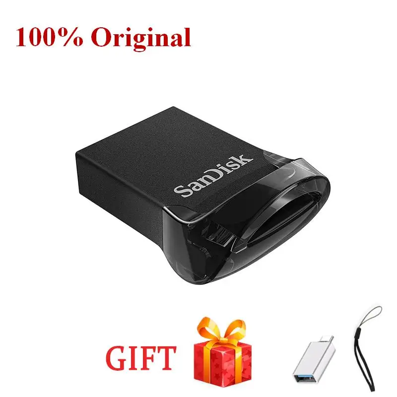 דיסק פלאש מיני SanDisk 100% 512GB Stick CZ430 USB 3.1 64GB 16GB 400MB/S 32GB 128GB 256GB למחשב לוח מחשב עסקי