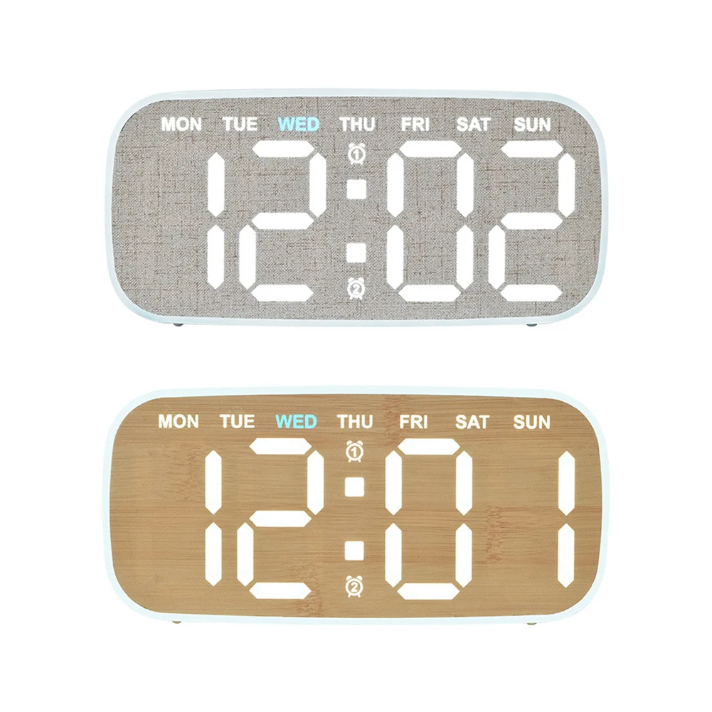 Digital Table Clock LED Alarm Clock Alarm Function Full Screen Display Time Date Alarm Display Full Screen Display Clock