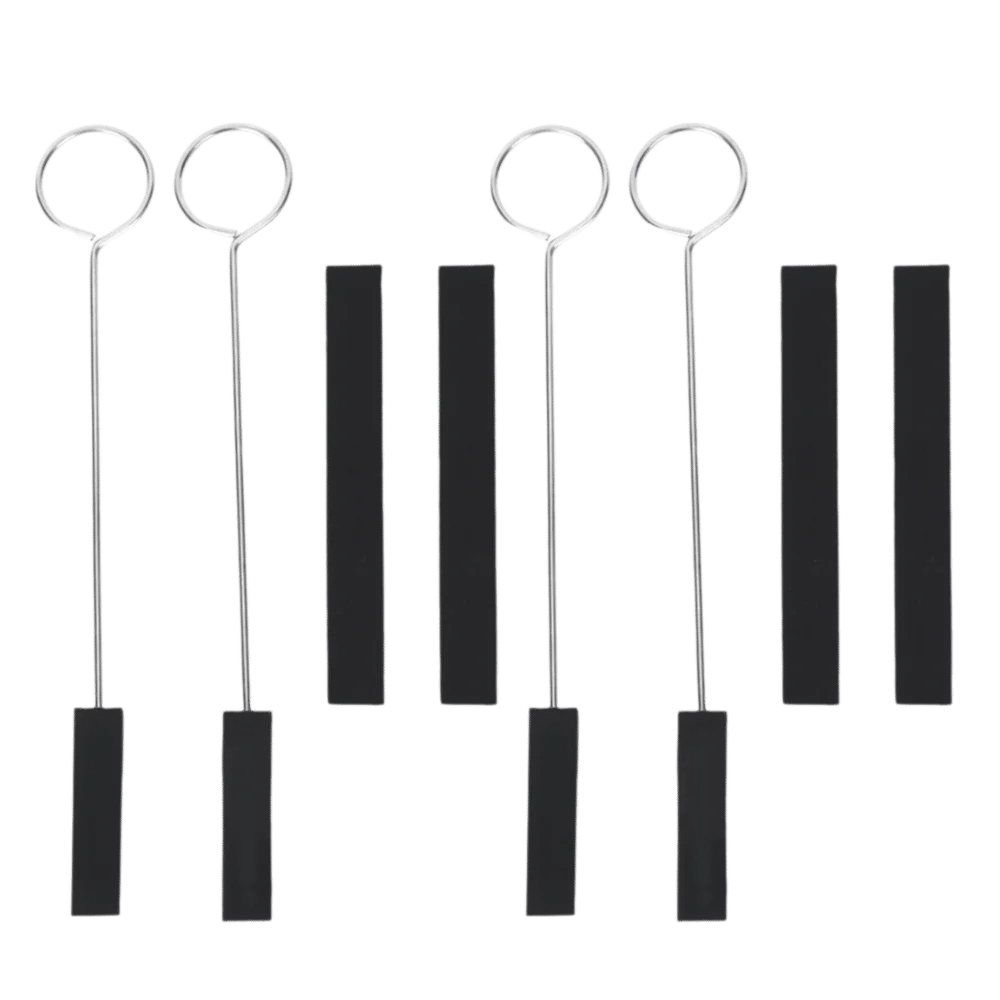 8PCS Durable Metal + Rubber Piano Tuning Mute Black Color Instrument Accessories Kit Mute Pack Instrument Care
