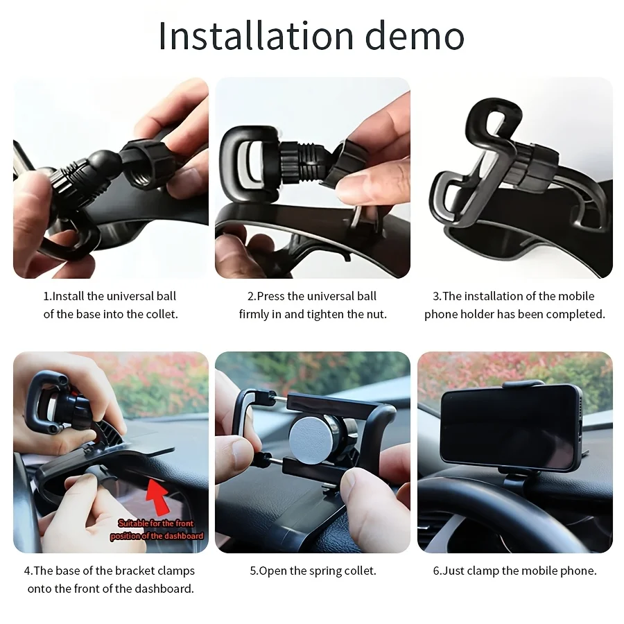 Armaturenbrett Auto Handyhalter Schnalle Typ In-Car Clip Rotary Navigation Handyhalter