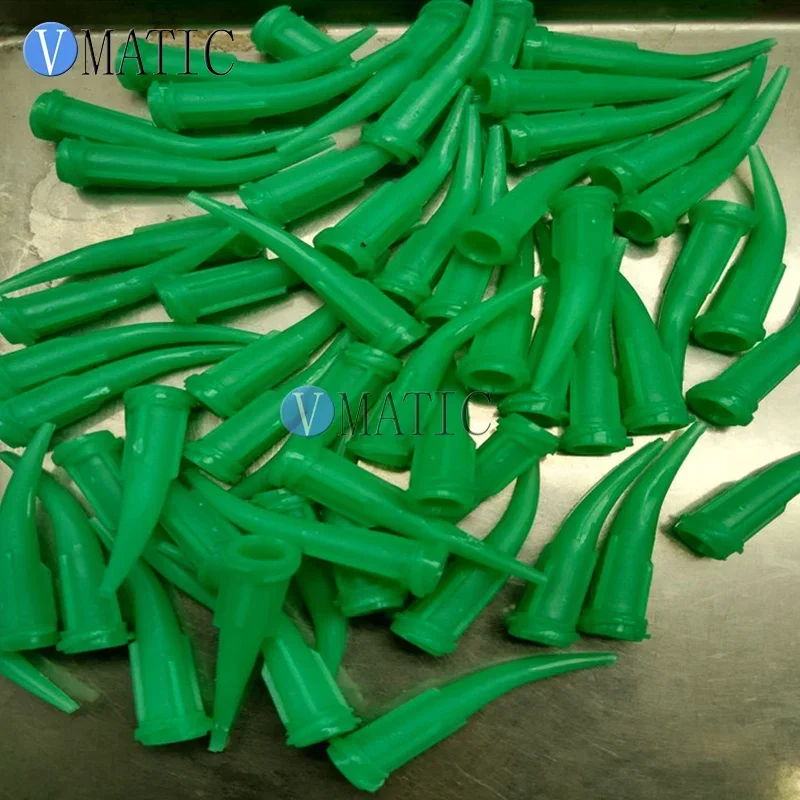 

Бесплатная доставка, качество, 100 шт., 18 г, зеленые TT, с коническим изгибом, изогнутые дозирующие пластиковые насадки для игл