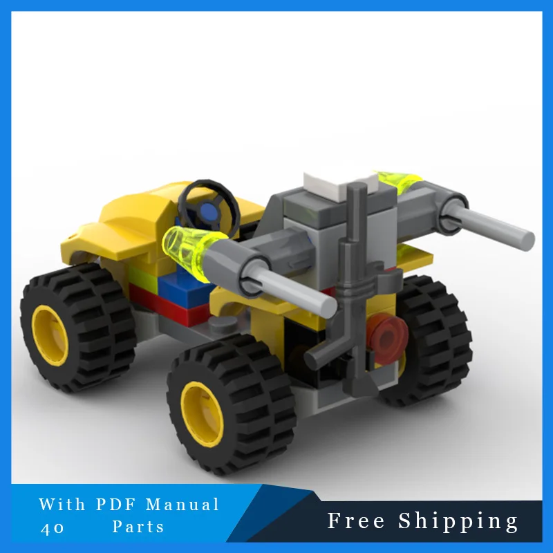 40 Parts Car Modular Compact And Cool Combat Car Model Building Block Bricks Children's DIY Assembly Toy Birthday Christmas Gift
