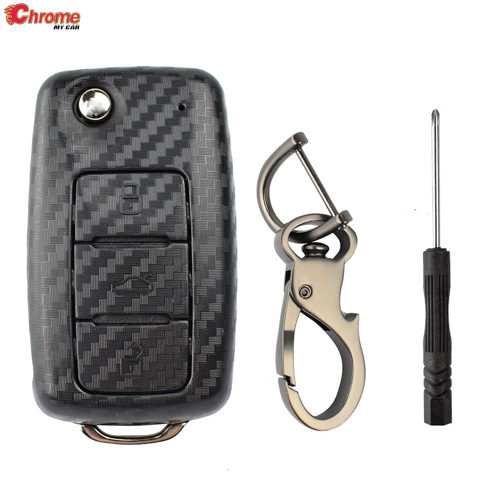 

Carbon Fiber Remote Key Fob Shell Case Cover For Volkswagen Golf Polo For Skoda Octavia Fabia Superb Seat Mii Toledo Accessories