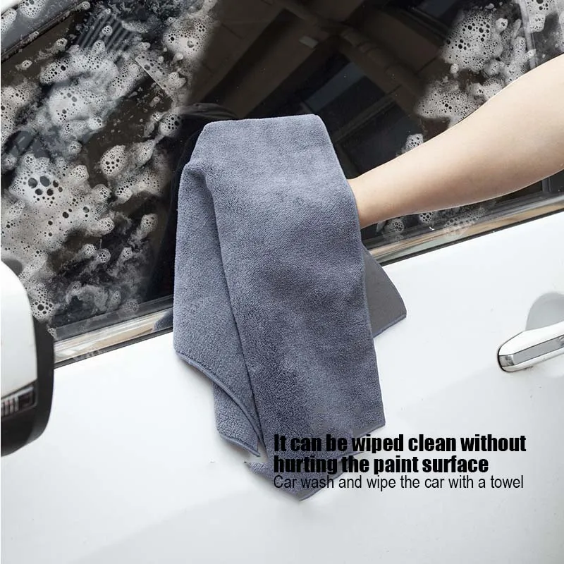 S M L Car Towel Car Wash Towel Car Wash Double-Sided Velvet Towel Coral Velvet Absorbent Suede Suede Car Towel