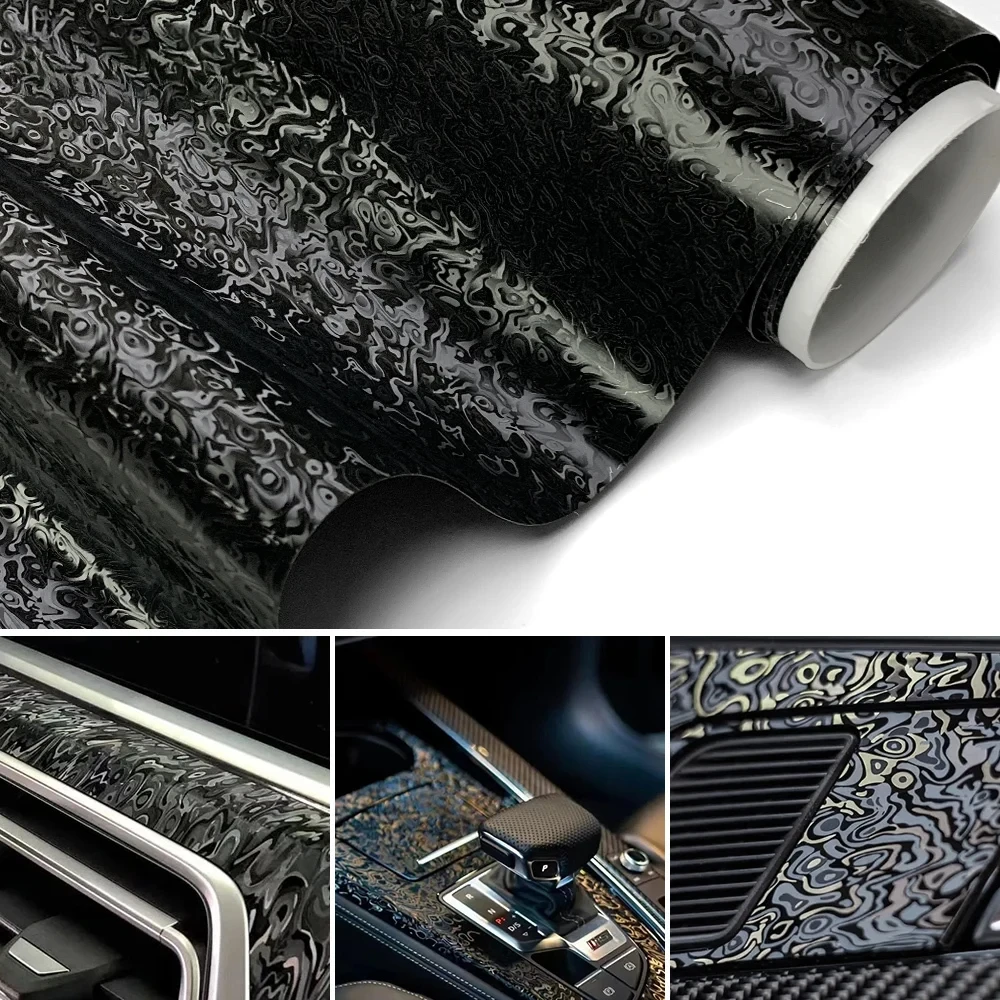 

PET Black Cosmic Ghost Textured Vinyl Wrap DIY Waterproof Car Stickers Vinyl Wrap Films Color Change Film for Auto Accessories
