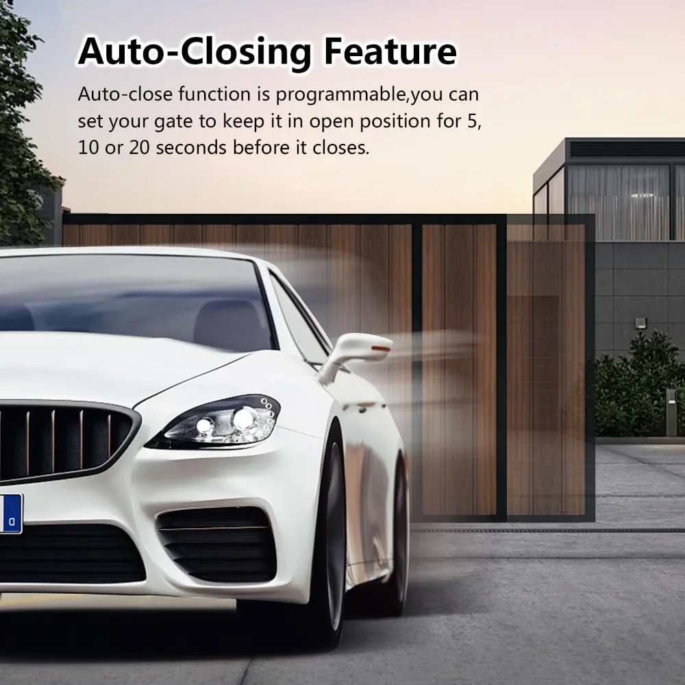 فتاحات البوابة - مجموعة فتاحة البوابة المنزلقة الأوتوماتيكية، محرك بوابة منزلق مع أجهزة التحكم عن بعد ومستشعر الأشعة تحت الحمراء الكهربائي #5