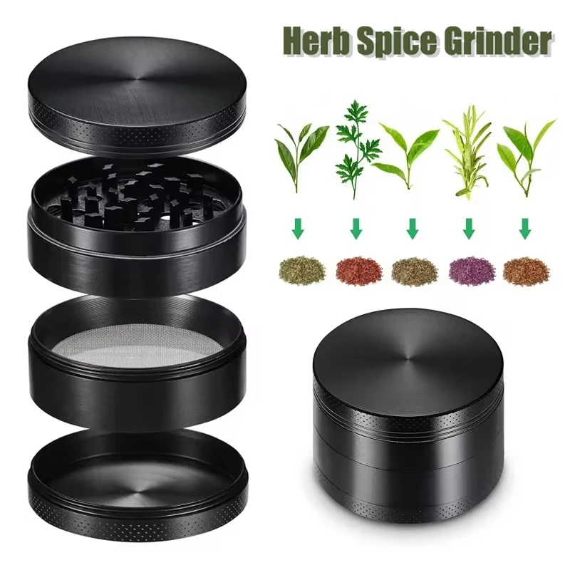 

40mm Personalization Herb Grinder Metal 4-Layers Manual Spice Mill Salt Mortar Grass Raw Tobacco Grinder Smoking Cigarette Tool